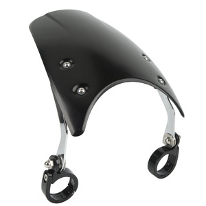 Parabrezza Anteriore per Moto in Alluminio, Protezione Aerodinamica Sostitutiva per CMX 500 <span class=keywords><strong>Rebel</strong></span> 2017-2022, Nero - Product Image 4