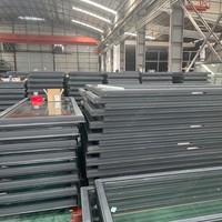 Fenêtre coulissante résidentielle sur mesure en aluminium, résistante aux ouragans, double vitrage transparent