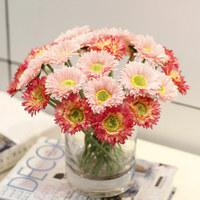 Fleurs artificielles en soie, marguerites à tiges simples, multicolores, style pastoral, fleurs de forêt, décoration intérieure, vente directe d'usine