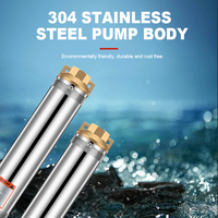 Pompe submersible pour puits profond de 4 pouces en acier inoxydable avec moteur à fil de cuivre de 1,25 CV 4SDM2/18