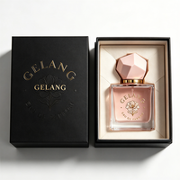Flacon de parfum élégant 50 ml 100 ml, flacons de parfum en verre rose carrés 30 ml, flacon de parfum vide avec emballage boîte