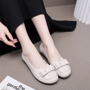 Moda mocassini piatti tacco basso scarpe per le donne eleganti scarpe da donna in vera pelle femminile Casual balletto danza madre sandali - Product Image 3