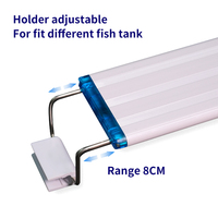 Lampe LED réglable pour aquarium, 8-30 pouces, faible MOQ, lumière WRGB commutable pour aquarium de récif
