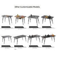Table tactique pliante en aluminium avec fonctions de levage et de pliage multifonctionnelles, mobilier d'extérieur pour le camping et les pique-niques