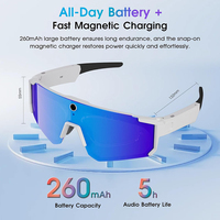 Gafas Ligeras con Reproductor de Música y Grabación de Audio, Gafas de Sol con Cámara IA y Grabación de Video