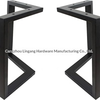 Support de table en acier au carbone en forme de Z, étagère de cuisine, support d'assaisonnement, support de bureau, pied de comptoir de bar épaissi sur mesure