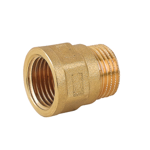 Raccordo per tubi in ottone con prolunga filettata maschio da 1/2 pollice x 20 mm per connessioni idrauliche - Product Image 1
