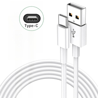 Câble de charge USB 1M 3FT USB-A vers Type-C 8 broches, câble de synchronisation de données USB Type C 8 broches, charge rapide pour iPad, iPhone, Samsung, Huawei