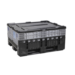 Flc975-820L 1200*1000*975 Large Cheap Supermarket Container Warehouse Euro HDPE Plastic Bulk Container Vegetables