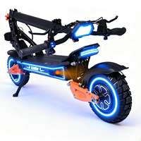 Scooter Eléctrico Plegable de Alta Potencia de 1600 W para Adultos, Alcance de 34 Millas, Velocidad de 55 KM/H, 48 V, 21 Ah