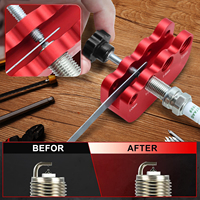 Outil universel pour bougies d'allumage pour la plupart des bougies d'allumage 10mm 12mm 14mm 16mm avec 1 jeu de jauge d'épaisseur rouge