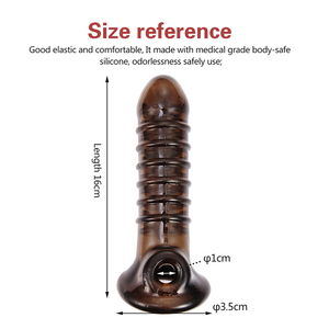 <span class=keywords><strong>อุปกรณ์</strong></span>ขยาย<span class=keywords><strong>ขนาด</strong></span>อวัยวะเพศชายแบบ TPE ปลอกสวมขายดี ปลอก<span class=keywords><strong>เพิ่ม</strong></span><span class=keywords><strong>ขนาด</strong></span>และความหนาของอวัยวะเพศชายแบบสมจริง ของเล่นผู้ใหญ่สำหรับคู่รัก - Product Image 2