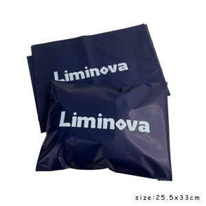 Biodegradable Wholesale Navy Blue Poly Mailer Bags with Custom White Print - Branded Shipping Envelopes - Product Image 5