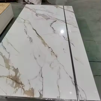 Feuilles de marbre en PVC de vente chaude panneau mural en marbre UV décoratif pour les projets de bricolage à la maison