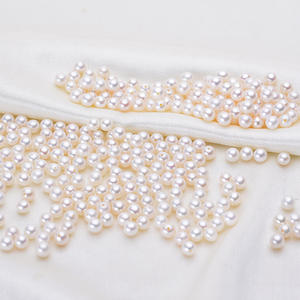 Perles d'eau douce naturelles de qualité AAA de Zhuji, en vrac, forme bouton, forte luminosité avec micro défauts, perles rondes nues - Product Image 4