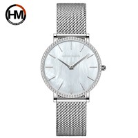 Usine de montres HANNAH MARTIN, OEM ODM, montres élégantes pour femmes en acier inoxydable, personnalisation du logo de votre marque, montres minimalistes pour femmes