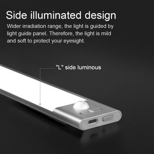 ไฟใต้ตู้ 3 ระดับสี พร้อมเซ็นเซอร์ตรวจจับความเคลื่อนไหว ไฟ LED สำหรับภายในอาคาร แบตเตอรี่ 2200mAh ชาร์จผ่าน USB ใช้กับตู้เสื้อผ้าได้ ใช้พลังงานจากแบตเตอรี่ - Product Image 3