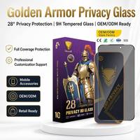 Protection d'écran en verre trempé OG ESD 28 degrés anti-espion, dureté 9H, anti-explosion pour iPhone Duo 15 Plus/16 17 18 Pro Max
