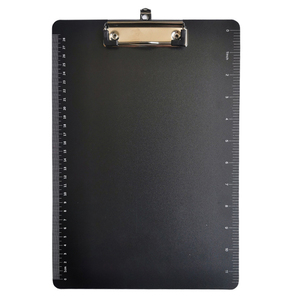 Carpeta A3 Portapapeles A4 Negro - Pack De 12 Unidades, Clip Metálico, Con Regla Integrada, Para Oficina, Hospital, Almacén Clip Pvc Oficina