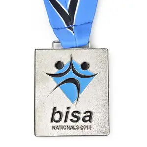 Factory Custom Logo Zinc Alloy Silver Bronze Medallion Engraved Soccer Swimming Dance Sport 3d Metal Medal