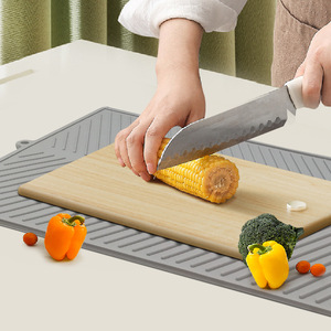 <b>Large</b> Food Grade Silicone Kitchen <b>Mat</b> Eco-Friendly Heat Resistant 3mm Thickness Anti-Stlip Multi-Use Drying Pad - Product Image 5