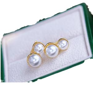 อุปกรณ์ทำเครื่องประดับมุกเงินแท้ S925 ขนาด 6-9 มม. รุ่น 22248 ต่างหูแบบติดแป้น รองรับมุกหลายเม็ด ดีไซน์เก๋ ทันสมัย - Product Image 5