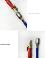 Extended Edition Heavy Duty Tire Locking Air Chuck for Truck Car Tire Air Inflator Gauge Air Compressor