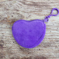 Nouveauté 2026 Mini Portefeuilles en Forme de Cœur Couleur Bonbon, Petite Pochette à Monnaie en Peluche, Porte-clés à Fermeture Éclair, Pochette pour Cartes d'Identité, Sacs de Rangement Cadeau pour Enfants