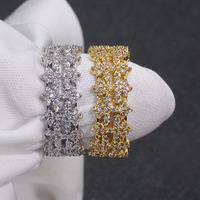 Ganku Hip Hop Micro Set Bague en Diamant pour Homme 8mm Zircons & Cuivre Custom Wholesale Trendy Personality Accessory
