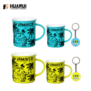 Taza de Cerámica Alta de Diseño Personalizado con Tapa de Silicona, Recuerdo de <span class=keywords><strong>Jamaica</strong></span>, Sin Asa, Tazas de Cerámica para Llevar - Product Image 4