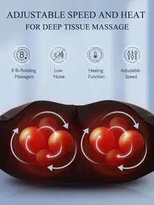 Massageador elétrico Shiatsu para pescoço, massagem profunda 3D Shiatsu para pescoço e costas com xale de massagem térmica