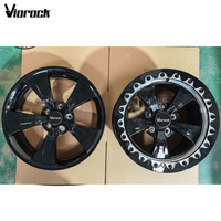Jantes Viorock forgées pour course de dragster, pack 117x4.5/18x5 Skinny avant + 15x10/11/12 Beadlock arrière, compatibles avec Ford Mustang Challenger/Charger