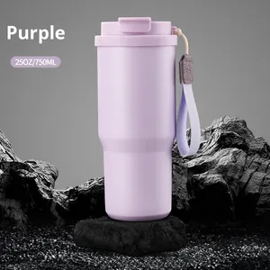 Taza de Café Aislada al Vacío de Acero Inoxidable de 25 oz con Tapa para Automóvil y Uso <span class=keywords><strong>en</strong></span> Exteriores, Taza de Regalo para Bebidas Frías y Calientes - Product Image 6