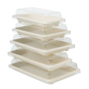 Piatto di alta qualità eco-friendly degradabile canna <span class=keywords><strong>da</strong></span> zucchero/bagassa <span class=keywords><strong>6</strong></span> 7 8 9 10 13 ''rettangolare per andare vassoio a <span class=keywords><strong>prezzo</strong></span> competitivo - Product Image 4