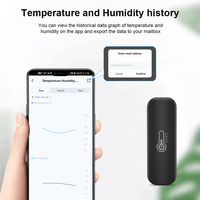 Sensor de Temperatura y Humedad TUYA, Negro o Blanco, Termómetro Higrómetro Meteorológico de Alta Sensibilidad, Agregar Directamente por Teléfono