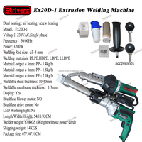 Soudeuse à Extrusion Manuelle Plastique 3600W Double Chauffage PPR PP, Pistolet de Soudage par Extrusion Plastique HDPE