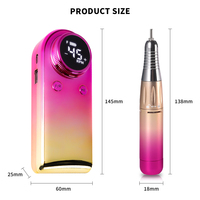 Machine de vernis à ongles Rechargeable Portable professionnelle 45000 tr/min outil de manucure et de pédicure