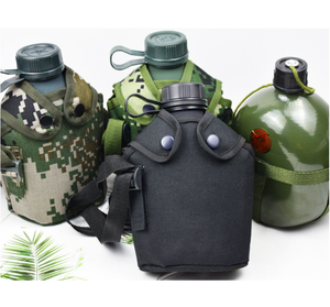 DFB0726 Botella de Agua Portátil de Aluminio de 1.2L para Deportes al Aire Libre, Caza y Camping, con Bolsas de Camuflaje y Correas para el Hombro - Product Image 5