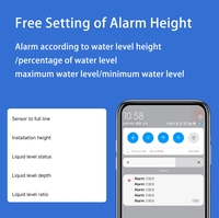Détecteur d'application mobile sans fil Zigbee Tuya Capteur de niveau d'eau, de mazout et de liquide Indicateur d'alarme Moniteur de réservoir à distance