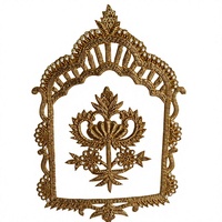 Patch brodé Dabka Nakshi fait main avec décoration de perles, à coudre, forme irrégulière, patchs cadeaux