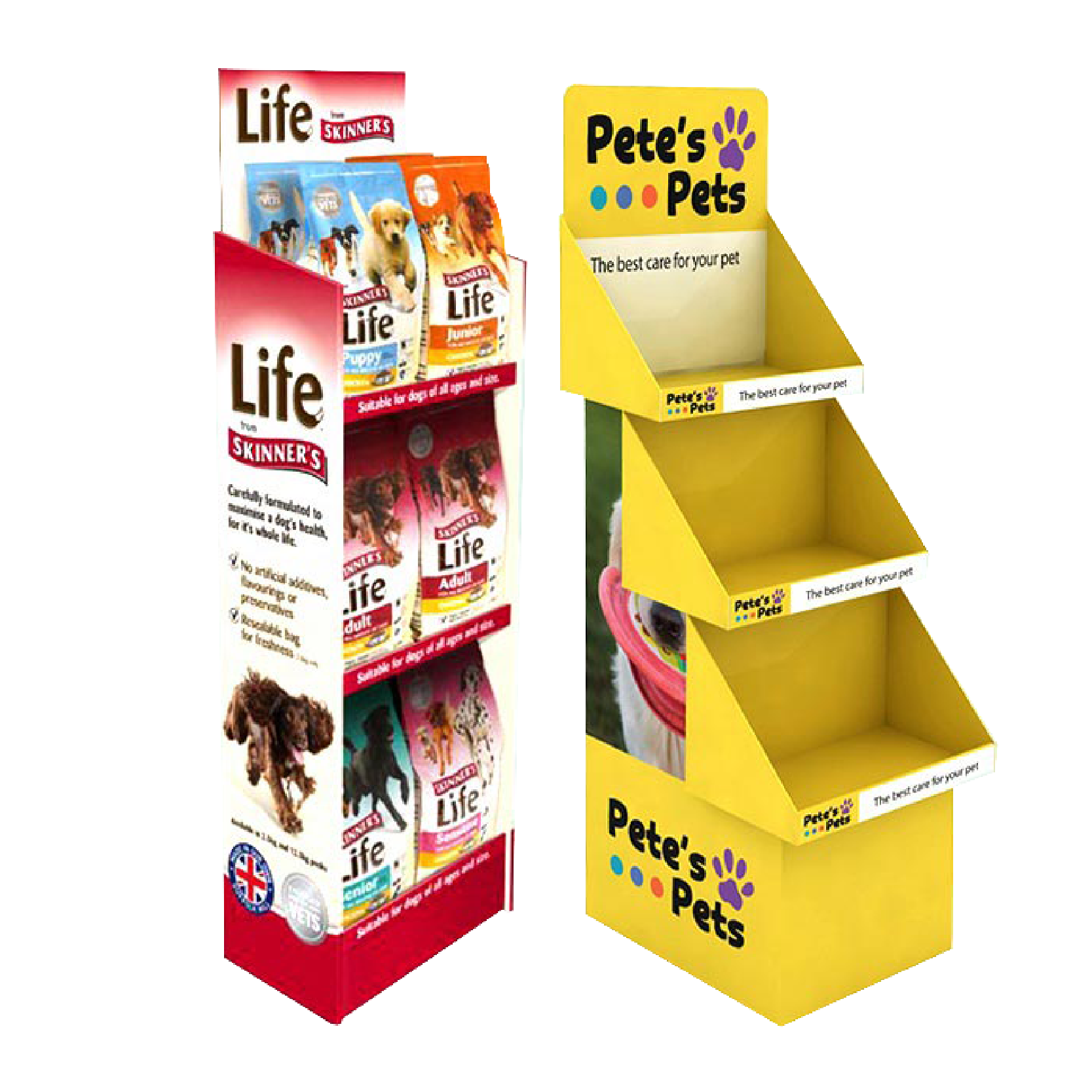 Customizable Pet Food Cardboard Floor Hook Display for Store Display Shelf showcase — view 2