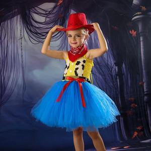 Vestido de princesa <span class=keywords><strong>Woody</strong></span> de Toy Story, <span class=keywords><strong>disfraz</strong></span> de Halloween para niñas, falda tutú de estilo vaquero para niños, <span class=keywords><strong>disfraz</strong></span> de Tris - Product Image 2