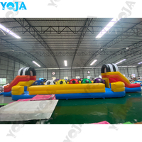 YOJA YJ-091 Grand parcours d'obstacles gonflable extérieur avec grandes balles, certifié CE, personnalisable, pour l'eau