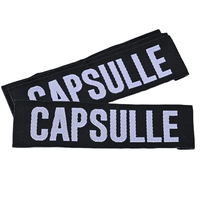 Étiquettes de marque en satin damassé tissées privées personnalisées étiquette de logo étiquette grande étiquette tissée en polyester pour l'impression de vêtements