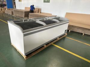 Kenkuhl arriba y abajo isla deslizante gran cofre congelador refrigerador supermercado comercial carne enfriador escaparate - Product Image 2