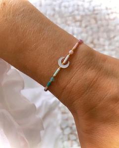 <b>Boho</b> Friendship <b>Bracelets</b> for Women with Mother of Pearl Alphabet Beads Miyuki Seed Beaded <b>Bracelet</b> Handmade Dainity Jewelry - Product Image 6