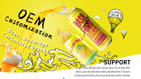 OEM Private Label Aangepaste Premix Geblikte RTD Alcoholische Drank Fruit Whisky Vodka Alcoholische Jelly Sprankelende Sirop Cocktail Drank