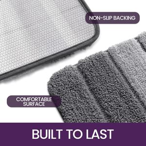 Tapis moderne minimaliste à rayures absorbant l'eau Tapis de porte Salle de bain Tapis de pied antidérapant - Product Image 4