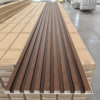 Panel Dinding WPC Harga Pabrik Anti Jamur Kedap Suara Panel Dinding WPC Beralur untuk Dekorasi Interior