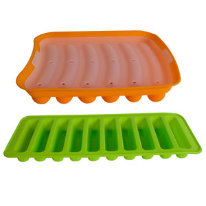 Molde de silicona para salchichas, bandeja para hornear con 6/10 cavidades, para hot dogs, jamón, comida para bebés, apto para horno y lavavajillas, colores aleatorios - Product Image 5